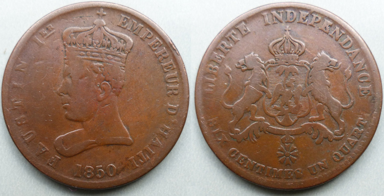 Faustin I 1850 6 1/4 centimes